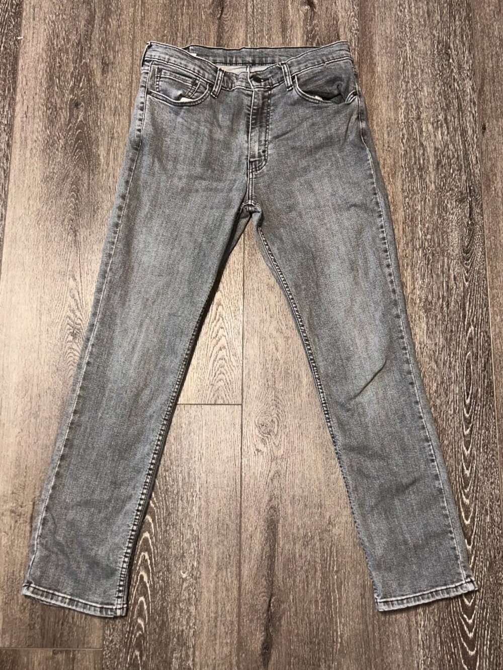 Levis 511 Premium Slim Straight Jeans Mens 34x32 Gray Denim Stretch